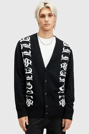 AllSaints Scripture Cardigan Black