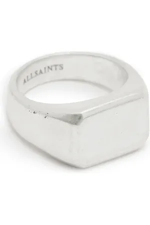 AllSaints Alldis Signet Ring Warm Silver