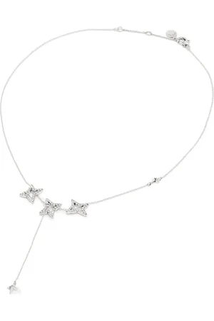 AllSaints Lux Star Y Necklace Warm Silver