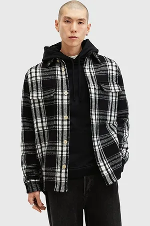 AllSaints Imber Ls Shirt Black/ecru White