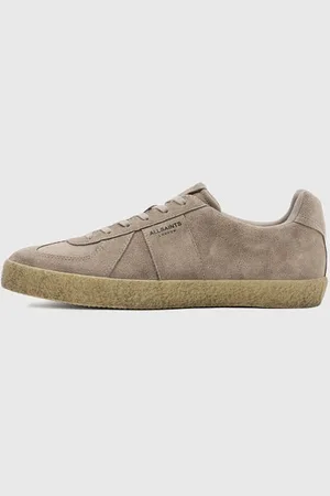 AllSaints Jaimee Suede Low Top Taupe Brown/gum
