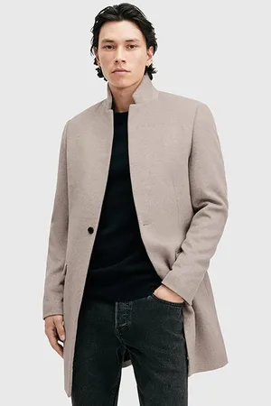 AllSaints Hargrove Coat Oatmeal White