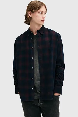 AllSaints Daybreaker Ls Shirt Navy Blue