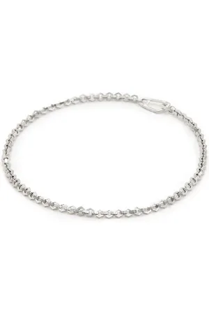 AllSaints Hex Chain Necklace Warm Silver