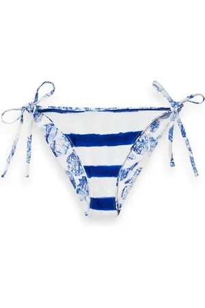 Scotch&Soda Reversible Printed Bikini Bottom Shell Batik Blue