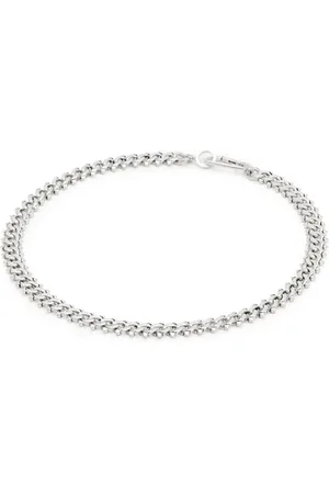AllSaints Alro Curb Necklace Warm Silver