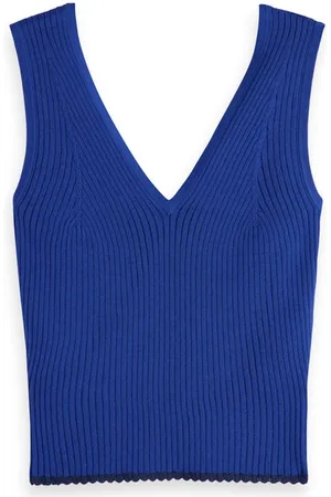 Scotch&Soda Tie Back Knitted Tank Electric Blue