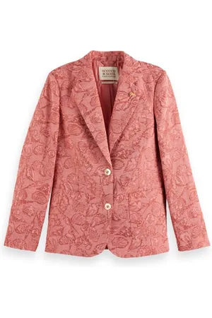 Scotch&Soda Shell Jacquard Sb Blazer Shell Batik Terracotta