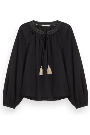 Scotch&Soda Balloon Sleeve Top Evening Black