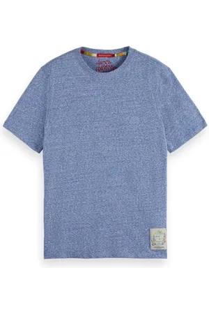 Scotch&Soda Regular Fit Melange T-shirt Boat Blue Melange
