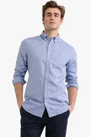 McGregor Cotton Linen Shirt Vintage Blue