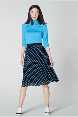 LK Bennett Brooks Midi Skirt Blu-multicolor