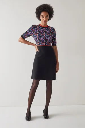 LK Bennett Dr Joy - Jacquard Knit Dr Black