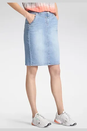 Sandwich Skirt Woven Casual Medium Light Blue Denim