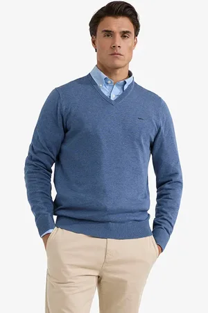 McGregor V-neck Sweater Vintage Blue
