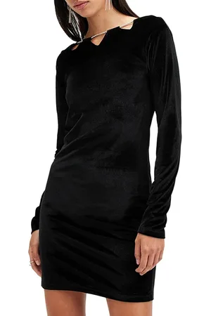 AllSaints Regina Velvet Dress Black