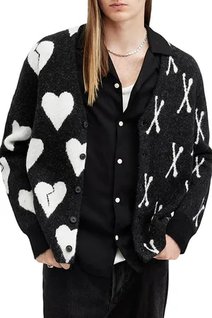AllSaints Bonebreak Cardigan Black/chalk White