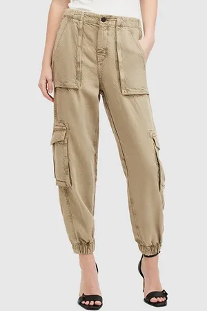 AllSaints Frieda Tencel Trouse Washed Olive Green
