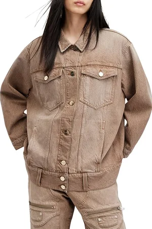 AllSaints Willow Denim Jacket Light Brown