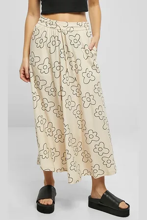 Urban classics Ladies Viscose Midi Skirt Softseagrassflower