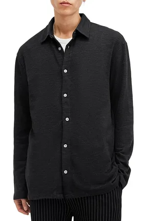 AllSaints Foster Ls Shirt Jet Black