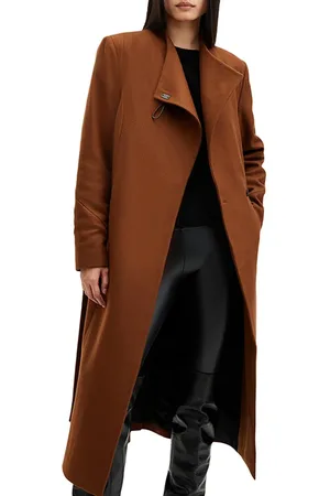 AllSaints Riley Coat Sugar Brown