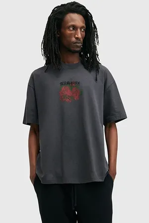 AllSaints Melrose Ss Crew Washed Black
