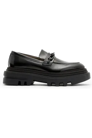 AllSaints Alexia Chain Loafer Black Shine