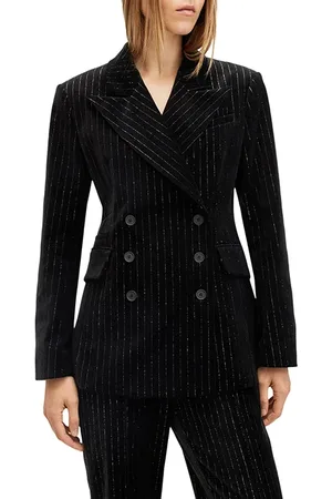 AllSaints Sevenh Vel Blazer Black