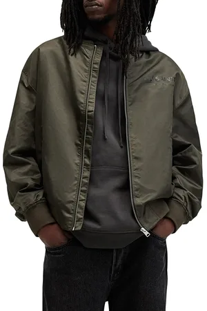 AllSaints Underground Bomber Dull Khaki Green