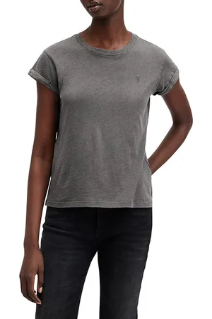 AllSaints Anna Ramskull Tee Acid Washed Black
