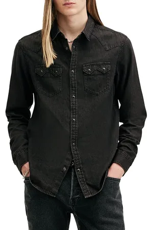 AllSaints Rock Shirt Washed Black