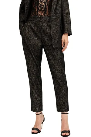 AllSaints Aleida Lux Trouser Black/gold