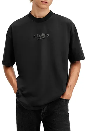 AllSaints Bones Ss Crew Washed Black