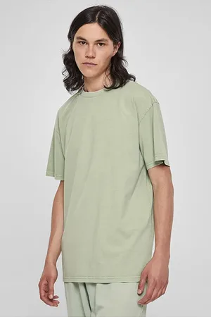 Urban classics Heavy Oversized Acid Wash Tee Vintagegreen