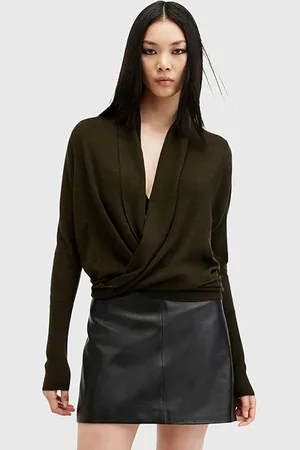 AllSaints Wasson Pirate Cardig Tarmac Green