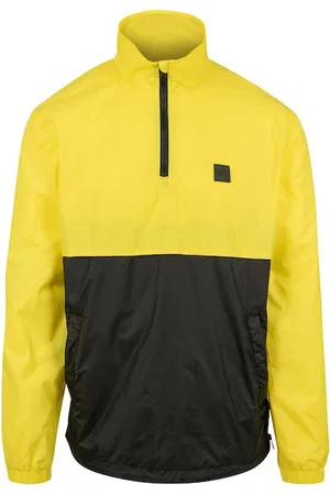 Urban classics Stand Up Collar Pull Over Jacket Brightyellow/blk