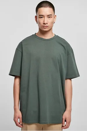 Urban classics Heavy Oversized Garment Dye Tee Bottlegreen