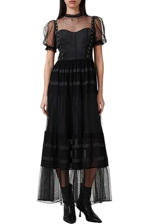 AllSaints Ryla Dot Dress Black
