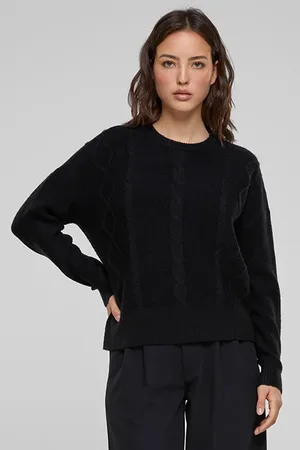 Urban classics Ladies Cabel Knit Sweater Black