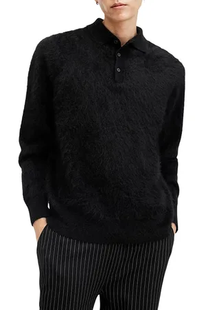 AllSaints Abel Ls Polo Black