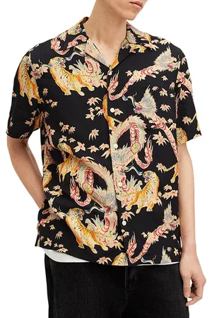 AllSaints Dragon Ss Shirt Agent Black