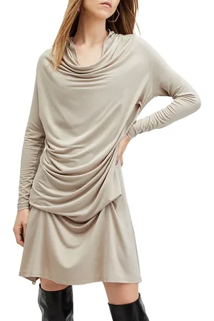 AllSaints Amei Dress Ecru Beige