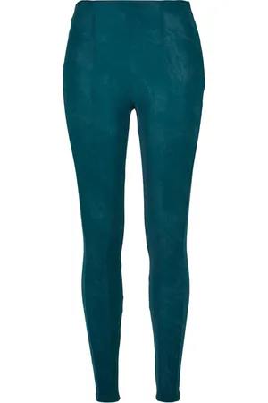 Urban classics Ladies Washed Faux Leather Pants Jasper
