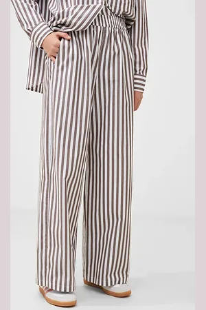 French Connection Stripe Poplin Palazzo Trousers Misc.