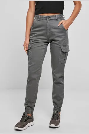 Urban classics Ladies High Waist Cargo Pants Lightshadow