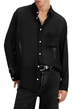 AllSaints Ando Ls Shirt Jet Black