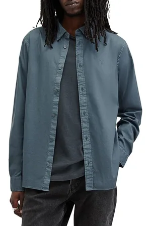 AllSaints Hawthorne Ls Shirt Ashy Blue
