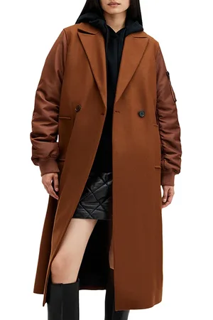 AllSaints Paulah Coat Sugar Brown