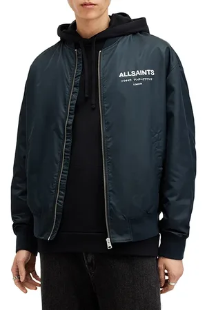 AllSaints Underground Bomber Petrol Blue